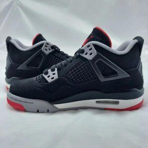 Jordan 4 Retro Bred Black/Fire Red Cement 2019 (GS)